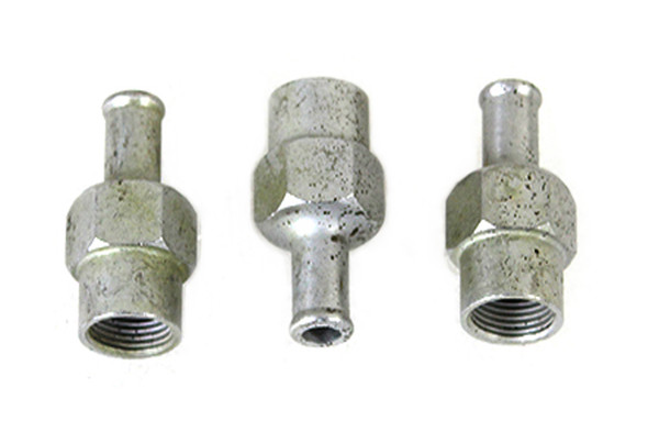 V-Twin - 40-0877 - WR Hex Barb Oil Line Fitting Set Zinc Plated