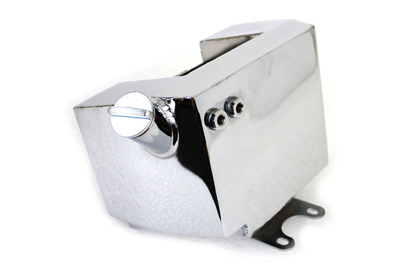 V-Twin - 40-1015 - Center Post Mount Wrap Around Oil Tank Chrome