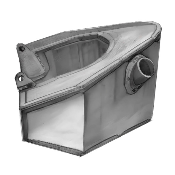 V-Twin - 40-1654 - XL Rigid Oil Tank Raw V-Twin - 40-1654 - XL Rigid Oil Tank Raw