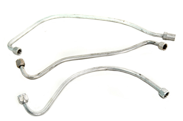 V-Twin - 40-1777 - Zicad Plated Oil Line Set - Fits 1941-1948 Harley-Davidson FL