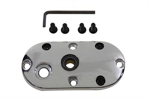 V-Twin - 42-0040 - Oval V-Fire Cover Chrome - Fits 1974-1984 Harley-Davidson FXE