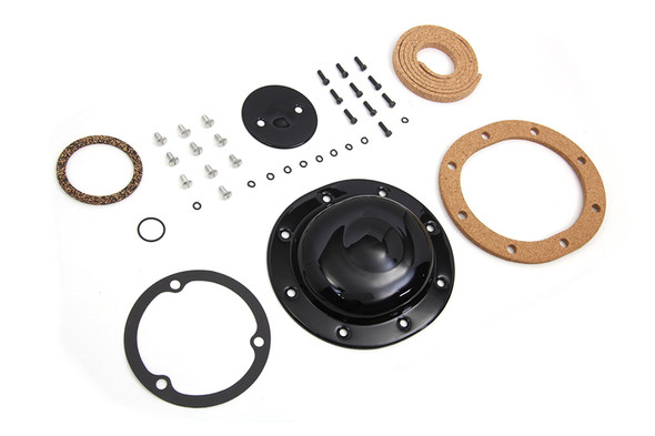 V-Twin - 42-0048 - Derby Cover Kit Black - Fits 1941-1964 Harley-Davidson FL, 1936-1952 EL