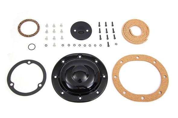 V-Twin - 42-0048 - Derby Cover Kit Black - Fits 1941-1964 Harley-Davidson FL, 1936-1952 EL