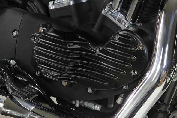 V-Twin - 42-0137 - Prime Rib Black Cam Cover Trim - Fits 1991-2015 Harley-Davidson XL
