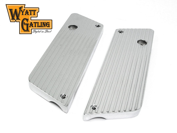 V-Twin - 42-0180 - Wyatt Gatling Saddlebag Face Plate - Fits 1992-2013 Harley-Davidson FLT