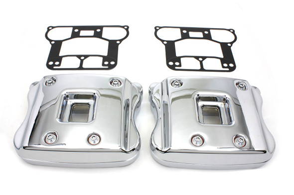 V-Twin - 42-0364 - Rocker Box Cover Kit Chrome