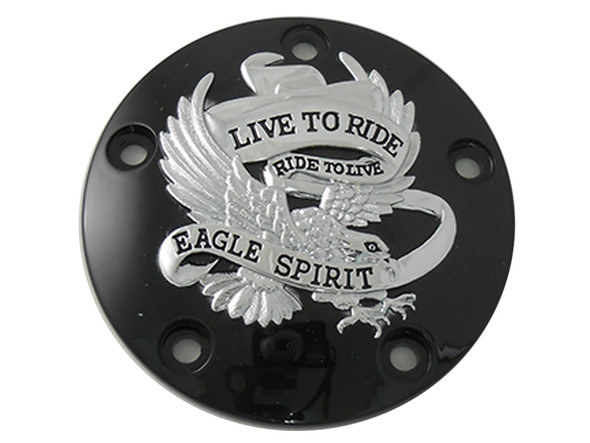 V-Twin - 42-0481 - Black 5-Hole Eagle Spirit Point Cover