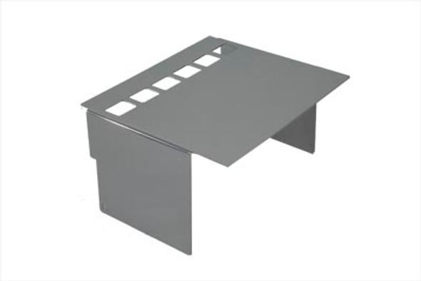 V-Twin - 42-0502 - Chrome Battery Side Cover with Square View Holes