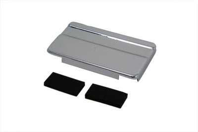V-Twin - 42-0512 - Chrome Battery Top Cover - Fits 1971-1984 Harley-Davidson FXE, 1970-1978 XLCH