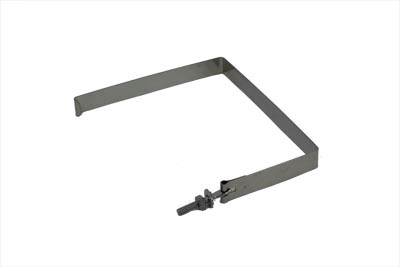 V-Twin - 42-0524 - Stainless Steel Battery Strap - Fits 1986-1997 Harley-Davidson XLS, XLX, XL, 1973-1984 FXE, FXEF, FXSB, 1980-1984 FX