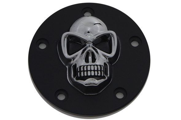 V-Twin - 42-0562 - Black Skull Style Point Cover - Fits 1999-2011 Harley-Davidson FXD, 2000-2011 FXST, FLST