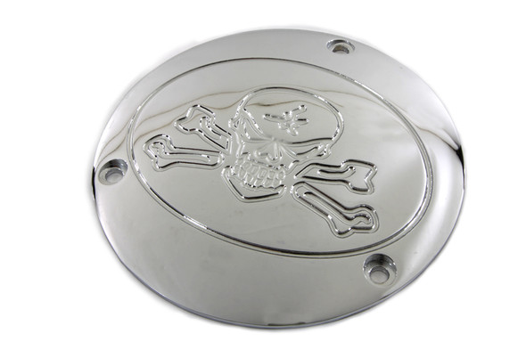 V-Twin - 42-0578 - Chrome Bonehead Type Derby Cover