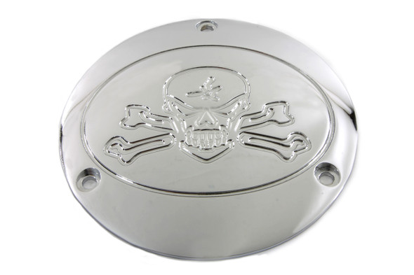 V-Twin - 42-0578 - Chrome Bonehead Type Derby Cover - Fits 1970-1984 Harley-Davidson FL, 1984-1998 FXST, 1979-1998 FLT, 1971-1984 FX, 1985-1994 FXR, 1991-1998 FXD, 1986-1998 FLST