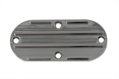 V-Twin - 42-0600 - Oval Inspection Chrome Finned Type - Fits 1970-1984 Harley-Davidson FL, 1986-2006 FLST, 1984-2006 FXST