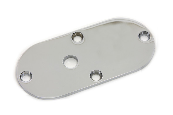 V-Twin - 42-0603 - Oval Inspection Chrome - Fits 1971-1973 Harley-Davidson FX (with Hole)