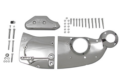 V-Twin - 42-0651 - Chrome Cam and Sprocket Cover Kit - Fits 1991-2003 Harley-Davidson XL