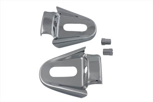 V-Twin - 42-0676 - Rear Frame Cover Set Chrome