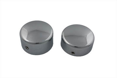 V-Twin - 42-0686 - Swingarm Dome Cover Set Chrome - Fits 2000-2007 Harley-Davidson FLST, FXST