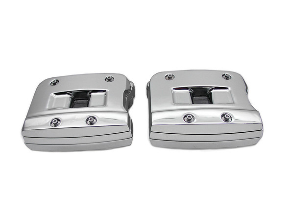 V-Twin - 42-0754 - Chrome Rocker Box Cover Set - Fits 1984-1991 Harley-Davidson FLT, FXR, 1986-1991 FLST, 1984-1991 FXST