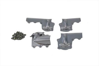 V-Twin - 42-0863 - Replica Rocker Arm Cover Set Chrome - Fits 1941-1947 Harley-Davidson FL, 1938-1940 EL