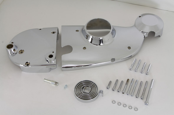 V-Twin - 42-0896 - Chrome Cam and Sprocket Cover Kit - Fits 1977-1978 Harley-Davidson XL
