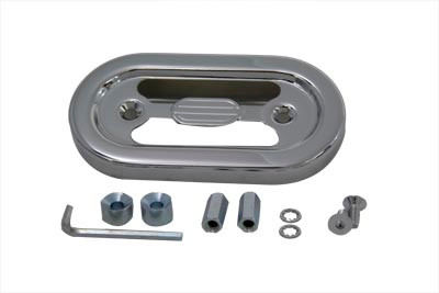 V-Twin - 42-0927 - Voltage Regulator Cover Chrome - Fits 1989-1999 Harley-Davidson FLST, FXST