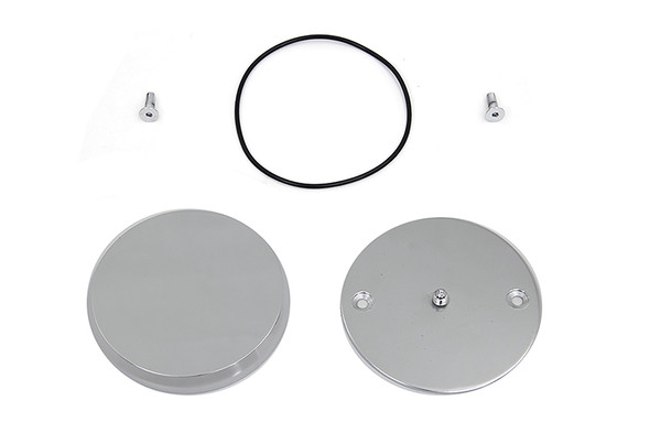 V-Twin - 42-0956 - Smooth Chrome Ignition System Cover with Hidden Screws