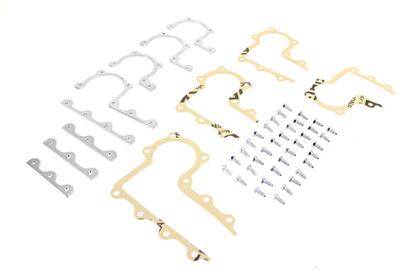 V-Twin - 42-0983 - Cover Strip and Gasket Kit Chrome - Fits 1941-1947 Harley-Davidson FL, 1937-1940 EL