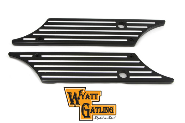 V-Twin - 42-1126 - Wyatt Gatling Saddlebag Face Plate - Fits 1993-2013 Harley-Davidson FLT