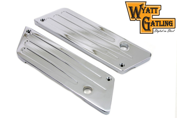 V-Twin - 42-1129 - Wyatt Gatling Milled Saddlebag Face Plate