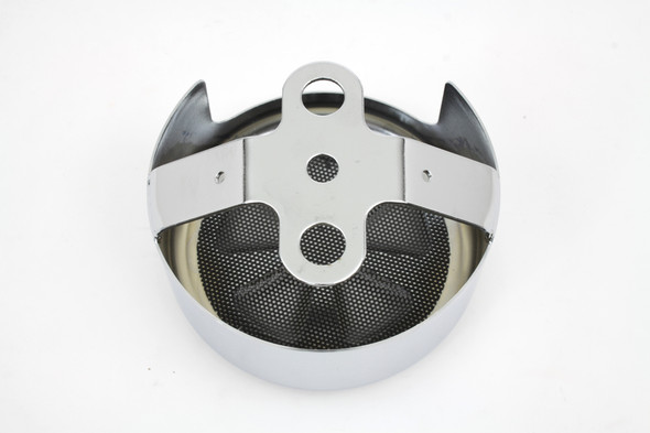 V-Twin - 42-1134 - Spoke Style Round Horn Cover Chrome