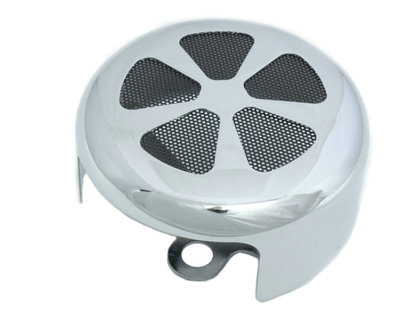 V-Twin - 42-1134 - Spoke Style Round Horn Cover Chrome