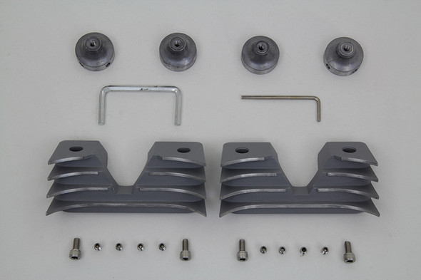 V-Twin - 42-1156 - Head Bolt and Spark Plug Cover Kit Silver