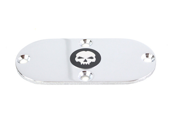 V-Twin - 42-1216 - Skull Inspection Cover Chrome