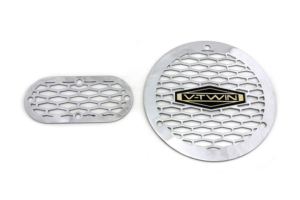 V-Twin - 42-1226 - Vented V-Twin Derby and Inspection Cover Kit - Fits 1970-1984 Harley-Davidson FL, 1984-1998 FXST, 1979-1998 FLT, 1987-1994 FXR, 1971-1984 FX, 1991-1998 FXD, 1986-1998 FLST
