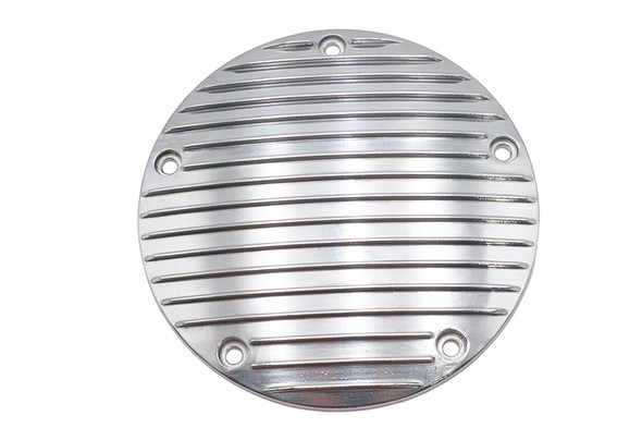 V-Twin - 42-1284 - Finned Derby Cover Polished - Fits 1991-1998 Harley-Davidson FXD, 1984-1998 FXST, 1971-1984 FX, 1970-1984 FL, 1986-1998 FLST, 1982-1994 FXR, 1979-1998 FLT