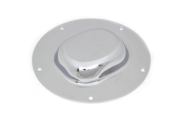 V-Twin - 42-1387 - Chrome Nostalgic 5-Hole Derby Cover - Fits 1999-2018 Harley-Davidson FXST, 1999-2015 FLT, 1999-2017 FXD, 1999-2018 FLST