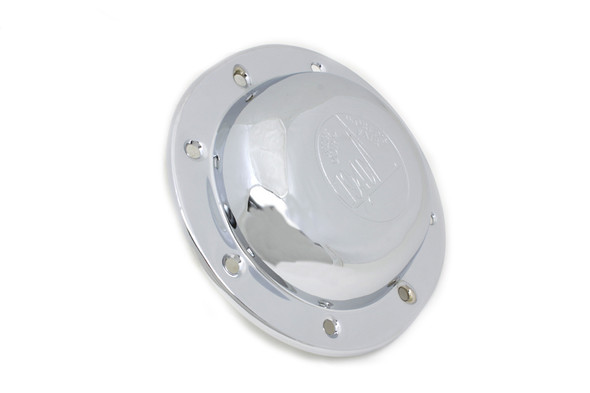 V-Twin - 42-1577 - Chrome Derby Cover World's Fair - Fits 1937-1948 Harley-Davidson UL, 1936-1940 EL, 1941-1963 GE, WL, 1941-1964 FL