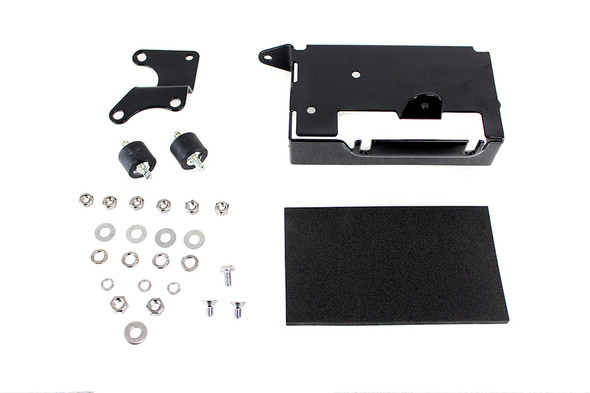 V-Twin - 42-5049 - Battery Carrier Kit Black - Fits 1973-1979 Harley-Davidson FX