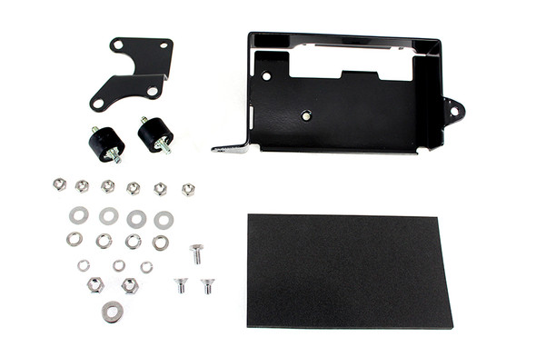 V-Twin - 42-5049 - Battery Carrier Kit Black - Fits 1973-1979 Harley-Davidson FX