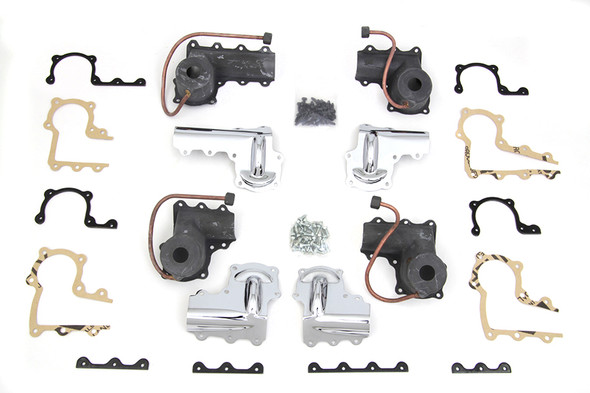 V-Twin - 42-6175 - Lower Valve Spring Cup Set Parkerized - Fits 1941-1947 Harley-Davidson FL, 1938-1940 EL