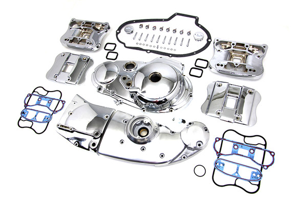 V-Twin - 42-8690 - Chrome Engine Dress Up Kit - Fits 1986-1990 Harley-Davidson XL