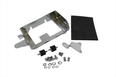 V-Twin - 42-9910 - Chrome Battery Carrier Kit - Fits 1970-1979 Harley-Davidson FLH