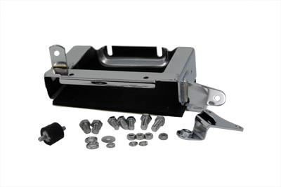 V-Twin - 42-9911 - Chrome Battery Carrier Kit - Fits 1980-1984 Harley-Davidson FLH