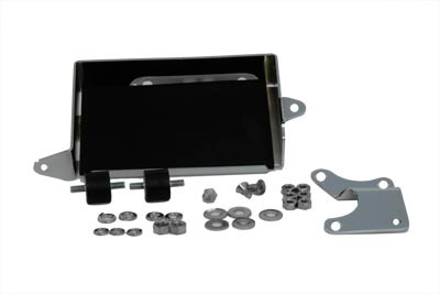V-Twin - 42-9912 - Chrome Battery Carrier Kit - Fits 1973-1979 Harley-Davidson FXE