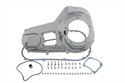 V-Twin - 43-0249 - Chrome Outer Primary Cover Kit - Fits 1999-2006 Harley-Davidson FLHT, FLT, FLHTC