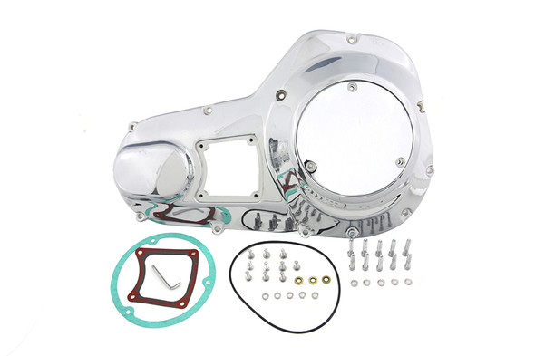 V-Twin - 43-0267 - Chrome Outer Primary Cover Kit - Fits 1989-1993 Harley-Davidson FLT, FXR
