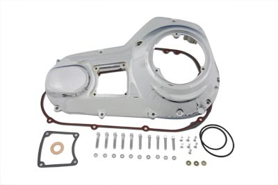 V-Twin - 43-0340 - Chrome Outer Primary Cover Kit - Fits 1985-1988 Harley-Davidson FXR, FLT