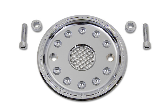 V-Twin - 43-0388 - Outlaw Chrome Pulley Cover Kit