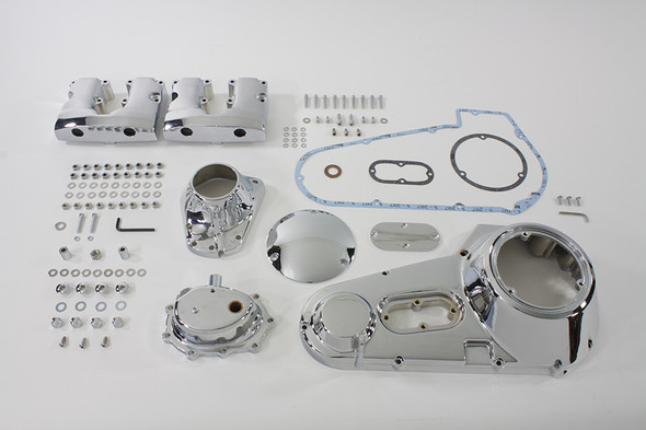 V-Twin - 43-0506 - Chrome Engine Dress Up Kit - Fits 1970-1984 Harley-Davidson FL